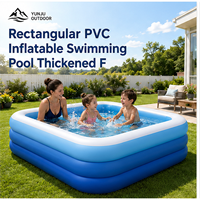 Piscine gonflable rectangulaire en PVC YUNJU OUTDOOR, épaissie, pour la famille, intérieur/extérieur