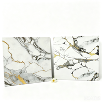 Carrelage en porcelaine effet marbre veiné or brillant 600x600mm, carrelage de sol émaillé avec ligne dorée de luxe pour la décoration intérieure de villas et d'hôtels