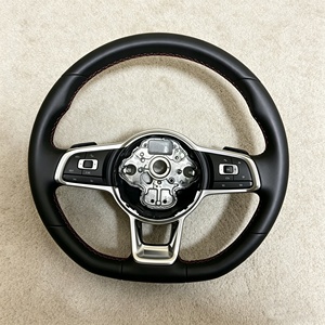 <span class=keywords><strong>Volante</strong></span> de Cuero Negro para Volkswagen VW Polo 6 5, VW Polo <span class=keywords><strong>Golf</strong></span> R 6 7 8 MK6 MK7 <span class=keywords><strong>GTi</strong></span> Passat B7 B8 - Product Image 1