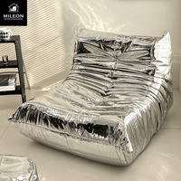 Meubles de salon modernes de luxe de conception italienne, fauteuils de villa, argent, canapés de fête, vente directe d'usine.