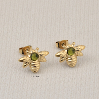 Bague réglable abeille bijoux en acier inoxydable 316 à la mode