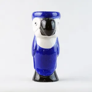 OEM nhà sản xuất handpainted động vật Tiki gốm Mug Parrot Neko mèo cá cá mập Tiki cốc và chén gốm cho thanh