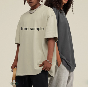 Free Sample Men's 100% Cotton <strong>Custom</strong> Logo Design Blank Washed T-shirts <strong>High</strong> <strong>Quality</strong> Oversized Drop Shoulder T-shirt for Men - Product Image 1