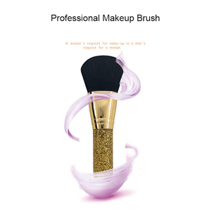 Outil de beauté Pinceau de maquillage professionnel Gold Bling Handle Powder Blush - Product Image 2