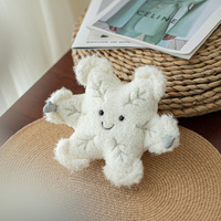 Fabricant en gros de jouets en peluche doux et mignons en forme de flocon de neige et d'étoile, rembourrage en coton PP, couleurs/tailles personnalisables, service OEM/ODM
