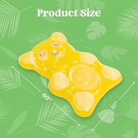 Mignon matelas flottant gonflable en PVC écologique en forme d'ours jaune, chaise longue flottante, marque XINQI, enfants, tout-petits