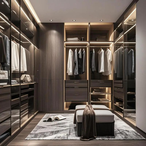 Custom Walk-In Modern Luxury Wardrobe Corner U-shaped Open Style Multi-Storage Walk-in <strong>Closet</strong> - Product Image 4