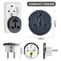 Adaptateur de voyage universel multi-prises UK EU US AU SA, prise de conversion universelle 250V 10A 16A type EU