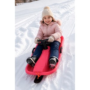 <span class=keywords><strong>Luge</strong></span> à neige directionnelle 82 cm en PP avec corde de contrôle pour enfants, jeux d'hiver sur la neige, logo personnalisé OEM - Product Image 3