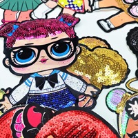 Nouveaux Styles vêtement décoratif film mode soeur personnage Madonna filles coudre sur vêtements Sequin broderie Patch