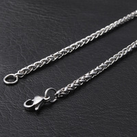 3mm/4mm/5mm/6mm Collier en acier inoxydable pour bricolage Quille Twist Snake Chain Accessoires Titanium Flower Basket Chain Domineer Necklace gift