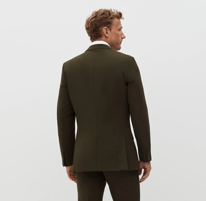 2024 primavera 2 pezzi Slim Fit giacca personalizzata giacca e giacca da uomo per affari e matrimonio pantaloni piatti in stile frontale - Product Image 6