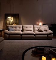 럭셔리 디자인 가구 호텔 빌라 거실 원목 베이스 인조가죽 싱글 소파 3인용 소파 세트