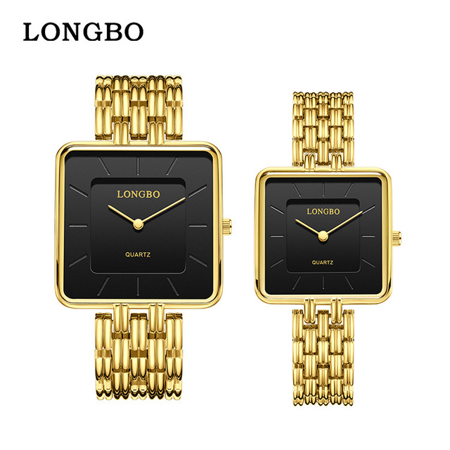 New High Quality Couple's Business Luxury Trendy Fashion Quartz Watch with Stainless Steel Strap  Factory Direct Sales