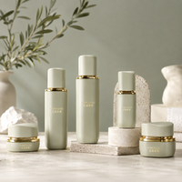 Flacon de luxe en verre pour soins de la peau, pot à crème ovale avec couvercle de forme unique, 120 ml, 100 ml, 30 ml, 50 g, contenants cosmétiques en gros