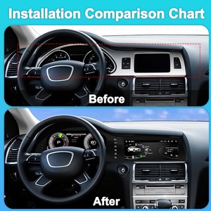 Autoradio Android à double écran 12,3 pouces, nouveau design, pour Audi Q7 2005-2015, Carplay, navigation, unité principale de voiture, moniteur, cockpit virtuel - Product Image 5