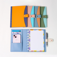 Agenda personnalisé en cuir PU souple au toucher couverture rigide de qualité supérieure avec poche intérieure couverture de planificateur avec boutons couverture pour ordinateur portable