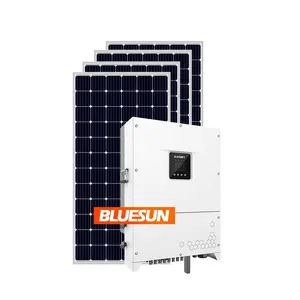 2024 Bluesun 100kw sistema solar fotovoltaico red atada sistemas de energía solar 100kw sistema de paneles solares