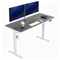 Cadre de bureau électrique réglable en hauteur Hetium, moderne, ergonomique, pliable, en acier, avec support pour moniteur