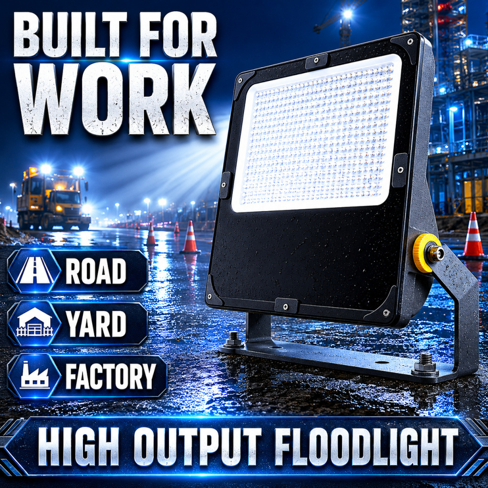 Outdoor IP65 Waterproof Aluminum LED Flood Light With Bracket 50W/100W/150W Adjustable Angle for Garden and Construction Site