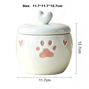 Urnes funéraires pour animaux de compagnie en céramique écologiques, fabriquées à la main, de luxe moderne, prix d'<span class=keywords><strong>usine</strong></span>, couleur personnalisée, décoratives en <span class=keywords><strong>porcelaine</strong></span>, pour chiens et chats. - Product Image 6