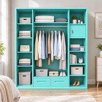 Armoires métalliques simples, armoire en fer personnalisée et économique, armoire de couple, placard, armoire de chambre en métal