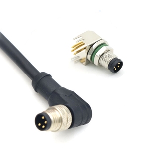 Cable M8 hembra de ángulo recto con conector de 90 grados a extremo abierto - Product Image 3