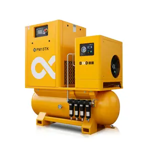 Tutto In uno 22Kw 30Hp 15Kw 20Hp 4-In-1 compressore d'aria a vite a risparmio energetico 16bar compressore d'aria industriale rotativo con essiccatore