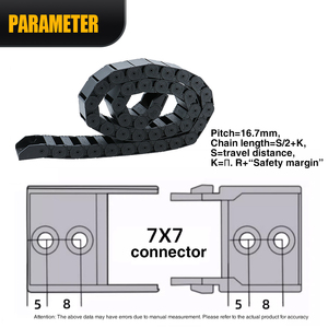 Cadena Portacables <span class=keywords><strong>de</strong></span> Nylon <span class=keywords><strong>Tipo</strong></span> Puente 25x50mm con Envío Gratuito a Polonia para Router CNC e Impresora 3D - Product Image 4