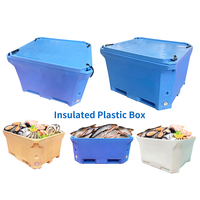 600 Litres Grande boîte de rangement rectangulaire isolée en plastique Bacs Conteneur de transport de poissons vivants