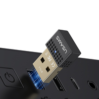 USAMS adaptor Dongle USB, penerima nirkabel Mini BT 5.3 204G WiFi Bluetooth untuk komputer