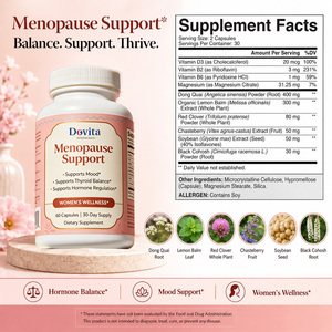 OEM ODM Private Label <b>Menopause</b> Relief Capsules For Women 100% Natural Hot Flash Night Sweat Support Hormone Balance 120 Caps - Product Image 2