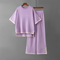 Ensembles décontractés pour femmes en gros : survêtements boutonnés couleur unie, pull long, printemps-été, polyester/coton