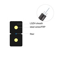Indoor Fiber Optic Drop Cable GJXFH 1 Core | FTTH LSZH Cable with FRP Strength Member