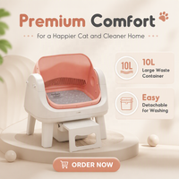 Bac à litière intelligent pour chat, fonctionnement automatique en double mode, capteurs de sécurité intelligents, protection anti-pincement, sans odeur, facile à nettoyer, respectueux de l'environnement