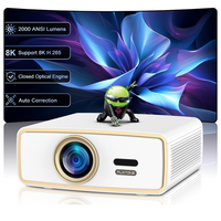 Mini projecteur portable Flixtone E900 pour jeunes, FHD 1080P, 2+32G, projecteur vidéo intelligent Android, prend en charge 4k 8K, home cinéma