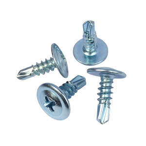 Blue White Zinc Plated Self Drilling <b>Screws</b> Class 8.8 Truss Head Standard Thread Metric/Imperial Fasteners for Steel Plate 19mm - Product Image 1