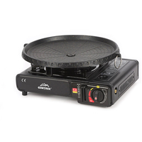 Réchaud à gaz portable multifonctionnel pour le camping, poêle à frire ronde antiadhésive de style coréen, ustensiles de cuisson pour le barbecue en plein air et les voyages
