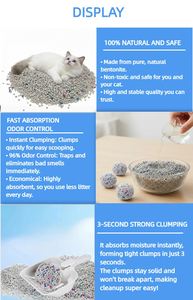Eisen Wholesale 10L Sodium Bentonite Cat Litter Fast Clumping Sanitary <b>Sand</b> Arena Para Gato Sanitaria Dust Free - Product Image 2
