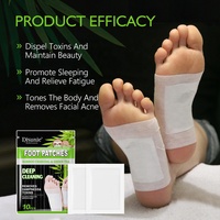Disunie 10 patchs détoxifiants pour les pieds au charbon de bambou, à base de plantes, pour un sommeil réparateur et une relaxation corporelle profonde
