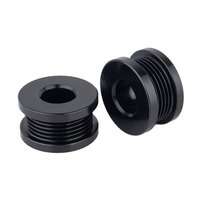 Polea pequeña de aluminio con múltiples nervaduras para motor, ideal para automóviles, cintas de correr y electrodomésticos.