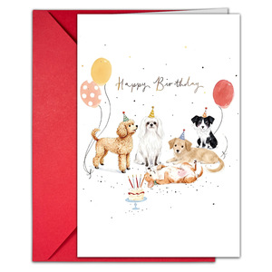 Nouvelle carte de vœux d'anniversaire, dessin animé d'animaux, message texte, carte pliable avec enveloppe - Product Image 2