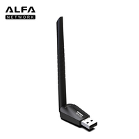 Adaptor USB WiFi ALFA Network Merek Baru 150M Tanpa Driver, Antena High Gain 3dBi, Mendukung Desktop Laptop, Adaptor Jaringan untuk PC