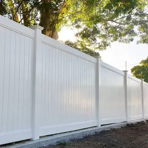 American Style White Color PVC Vinyl Privacy Fence