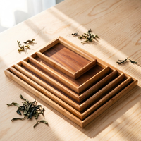 Plateau à thé en bois de noyer de style chinois de qualité supérieure pour le salon, pour servir des collations, des desserts et des ensembles de thé, élégant plateau de service en bois