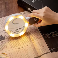 Loupe métallique portative avec lumière 30X 4 pouces, grande loupe éclairée à 18 LED, 3 modes d'éclairage, garantie de 3 ans