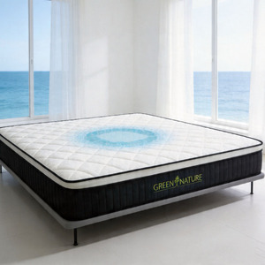 <span class=keywords><strong>Matelas</strong></span> hybride rafraîchissant naturel à ressorts ensachés indépendants, en latex hypoallergénique, type luxe, pour hôpitaux et écoles, livré enroulé dans une boîte - Product Image 3