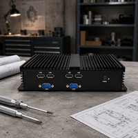 Nouveau routeur industriel mini PC embarqué sans ventilateur avec double LAN, 4G SIM, WiFi6, Intel N150 N305, DDR5, NVMe, RS485, GPIO, rail DIN