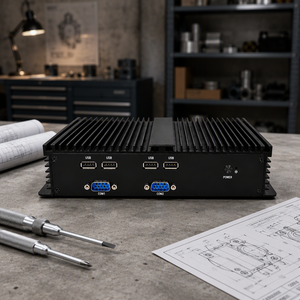 Nuevo Router Industrial Mini PC con Doble LAN, 4G SIM, WiFi6, Intel N150/N305, DDR5, NVMe, RS485, GPIO, Sin Ventilador, para Riel DIN - Product Image 1