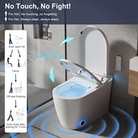 WC intelligent haut de gamme avec bidet électrique, chauffage instantané, à poser au sol, pour salle de bain d'appartement
